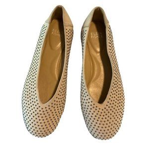 EILEEN FISHER Studded Ballet Flats Shoes Womens Size 7 Beige